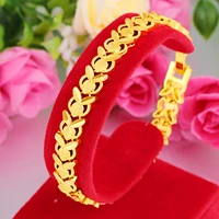 luxury atmosphere high quality 24k gold plated thick gold ladies goldfish bracelet birthday valentines day gift