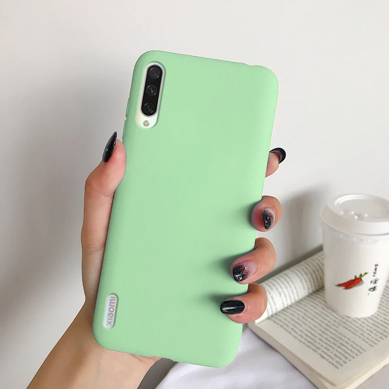 MGreen Твердые Цвет силиконовый чехол для Xiaomi Mi 9 SE 9T Pro A1 A2 Lite A3 CC9e RedMi Note 8 7 Pro K20 6 6A 8A 8 карамельный мягкий чехол для телефона - Цвет: MGreen