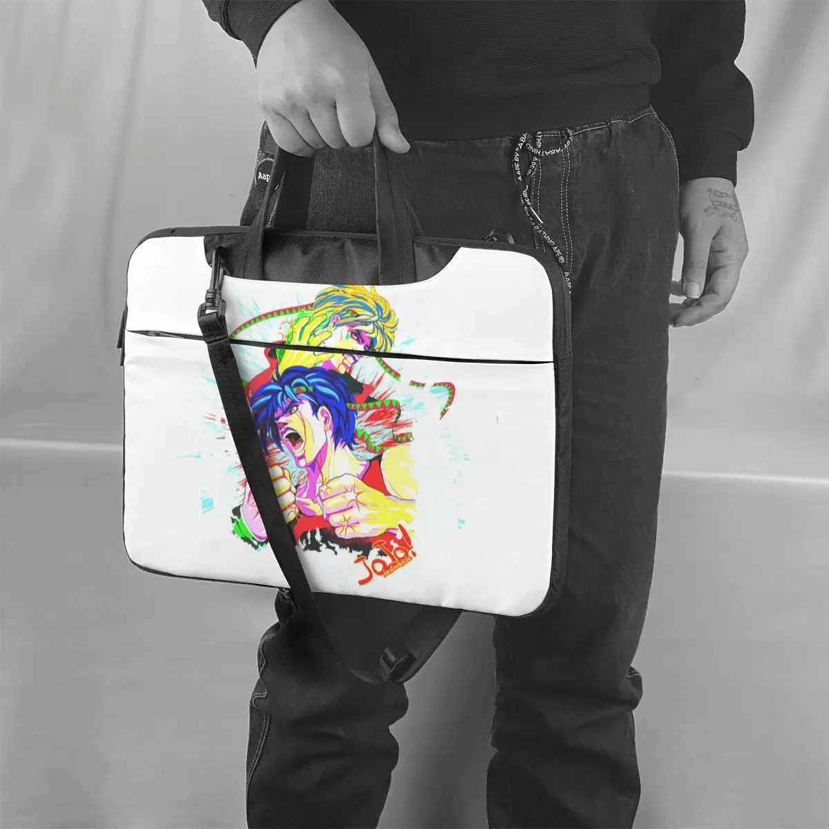 

Jojo Bizarre Adventure Laptop Bag Case Fashion Travel Computer Bag Clutch Waterproof Laptop Pouch