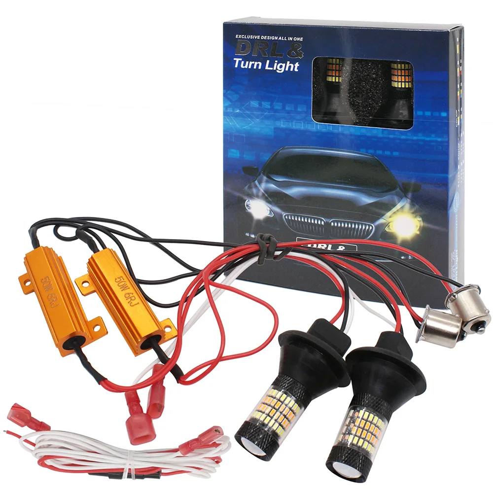 

Turn Signal Light Dual Mode p21w py21w T20 7440 96LED Bau15s ba15s 1156 Canbus DRL Running lights & DRL LED External Lights