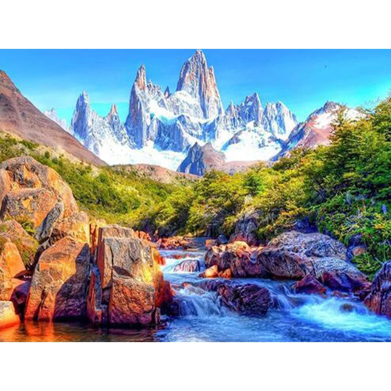 Полноразмерная Алмазная 5D картина Fuyun пейзаж айсберга круглая стразы вышивка