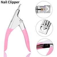 nail clippers french extension false nails u shaped scissors double head nail care pusher nail tools nail cutter for manicure