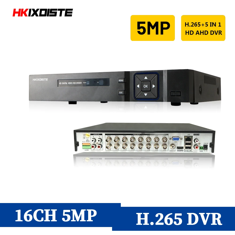 Видеорегистратор HKIXDISTE 16 каналов с поддержкой AHD/Analog/TVI/CVI/IP|Видеорегистратор для
