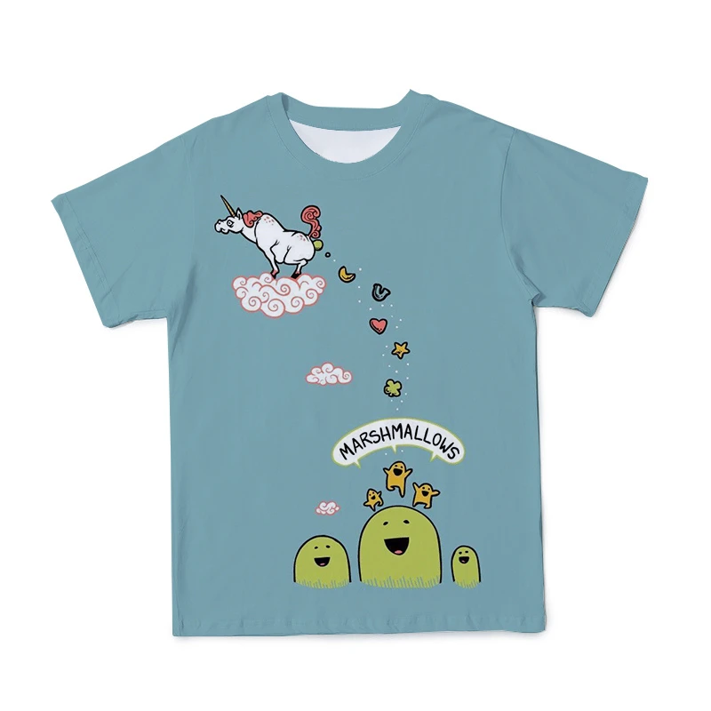 

Children Summer Cute 3D Printed Bebe Children's Clothing 3DT Shirt Breathable Polyester Fiber Anime Harajuku O-Neck 100-6XL