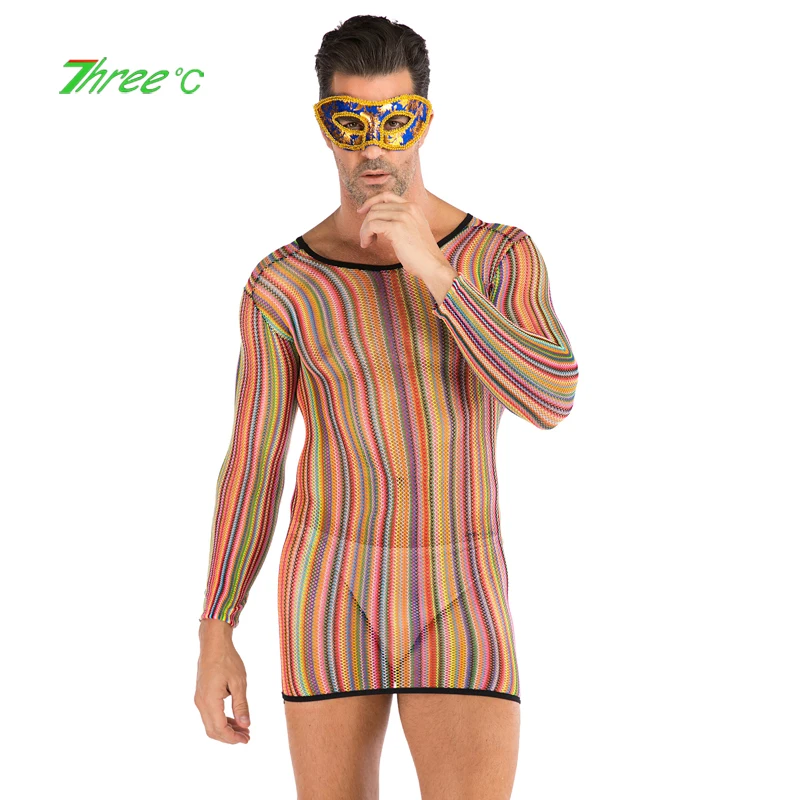 

Men Sexy Costumes Erotic Lingerie Lenceria Mujer Transparent Plus Size Male Fishnet Bodysuit Cosplay Fun Underwear