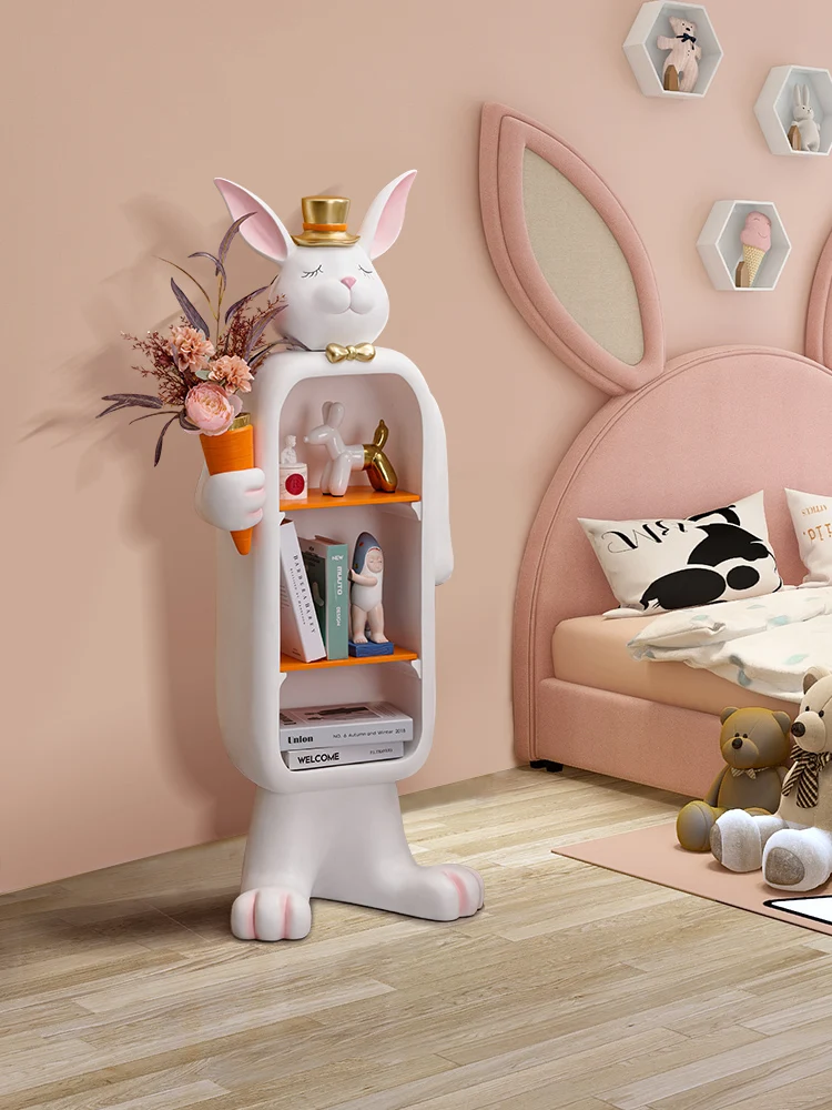 

Cartoon Multifunctional Shelf Floor Storage Decoration Living Room Bedroom Practical Corner Cabinet Home Soft Decoration