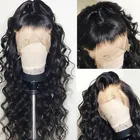 360 парик с Фронтом шнурка бразильские волосы объемная волна Remy человеческие волосы натуральный цвет глубокая волна волосы парики для женщин предварительно сорванные с Baby hai