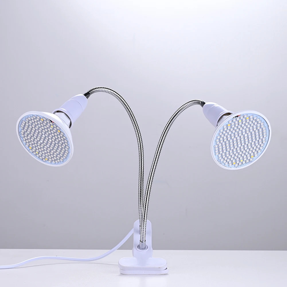 

Plant Grow Light Flower Growing Lamp 400 LED Plant Light Full Spectrum Flower Indoor Nursery Lamps 2-Head Clips Lamps
