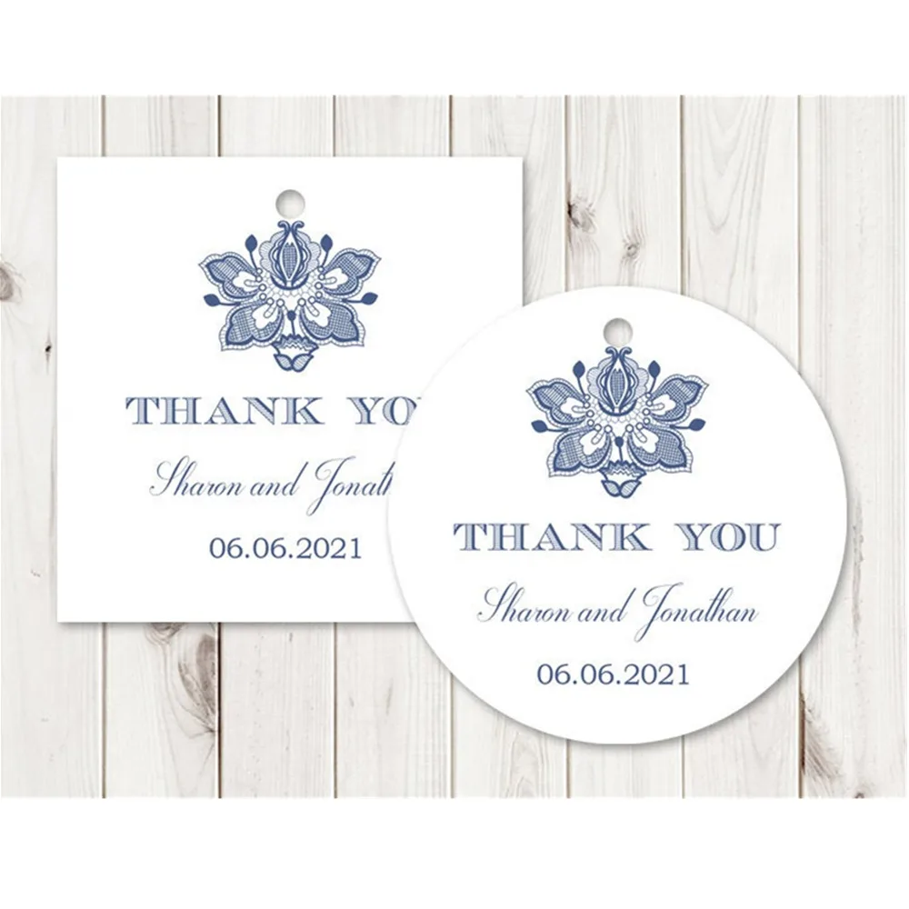 Свадебная бирка в деревенском стиле Винтажное кружево персонализированные