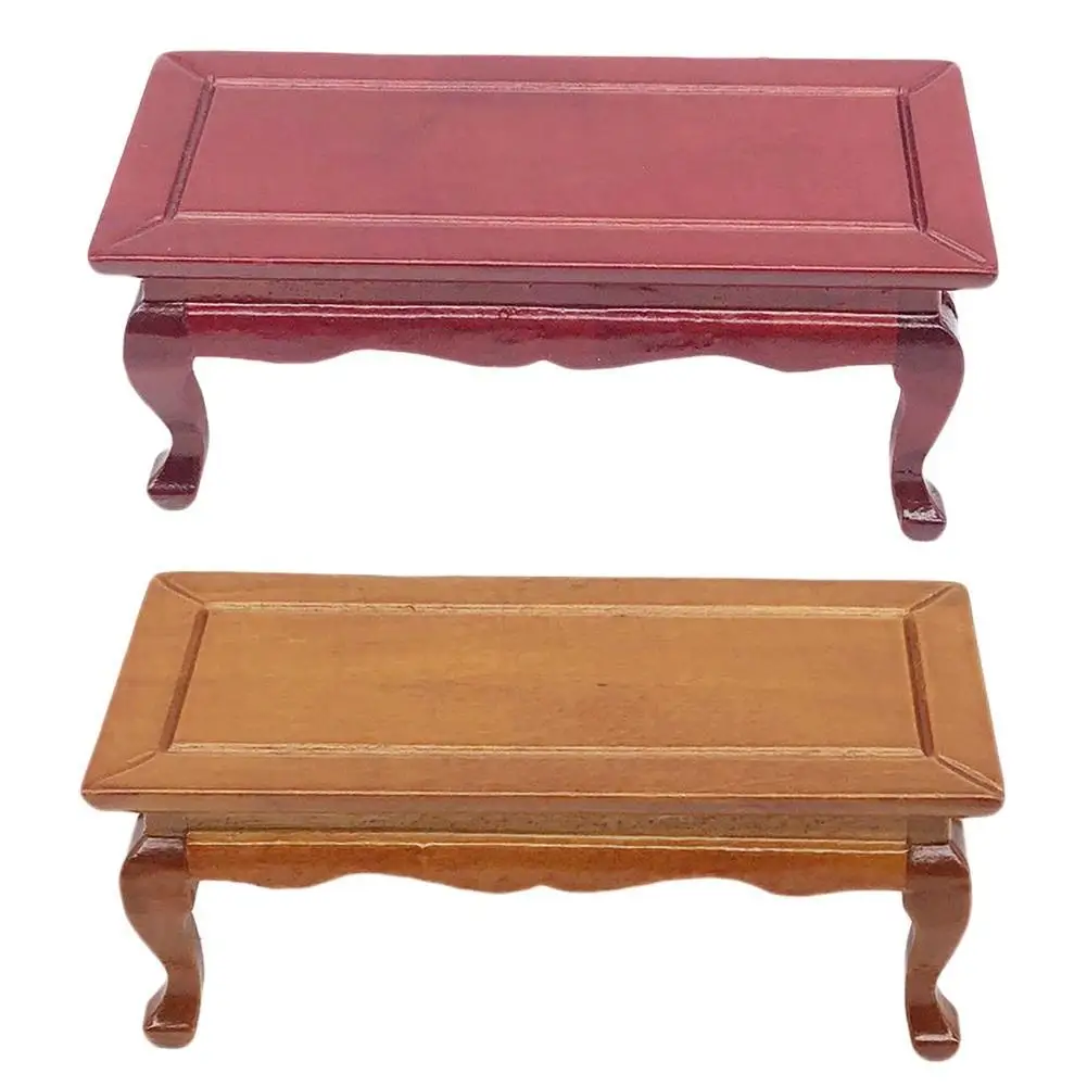 

1:12 Miniature Dollhouse 3D Wooden Furniture Miniature Simulation Tea Table Furniture Model for 1/12 DIY Dollhouse Decoration