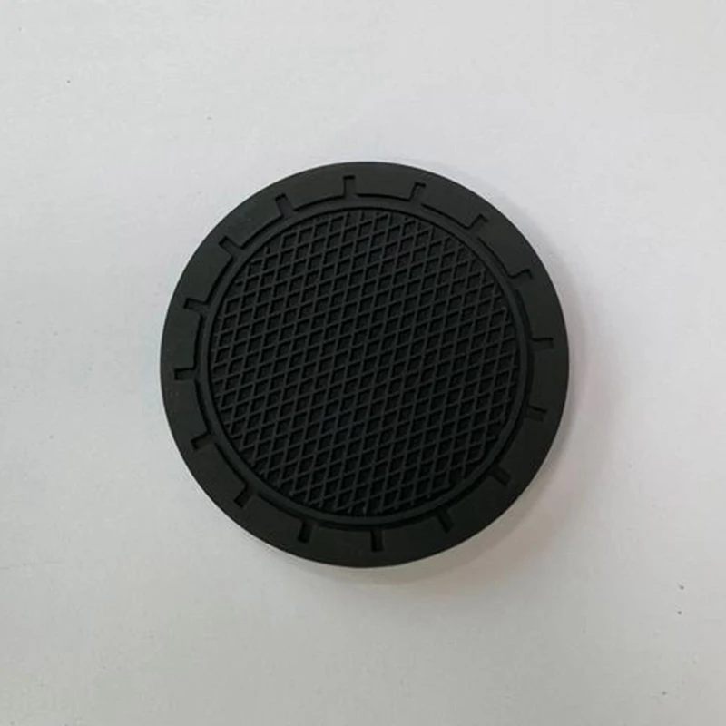 

4 Pcs Creative Black Car Coaster Insulation Non-slip Cup Holder Insert Coaster Coaster Diameter Car Interior Accessories Durable
