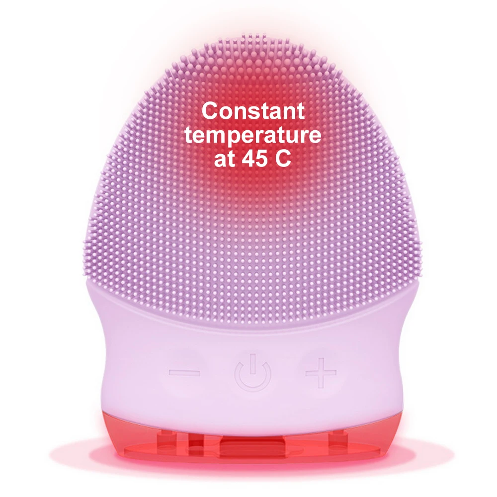 Sonic электрическая щетка для чистки лица Mijia Smart Водонепроницаемая силиконовая Массажная мойка уход за лицом очиститель перезаряжаемый дропшиппинг - Цвет: heat purple