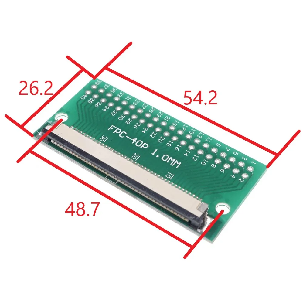 Гибкий плоский кабель FFC/FPC 20 шт. адаптер 40 Pin 1 0 мм до 2 54 двухрядный 2x20 сквозных