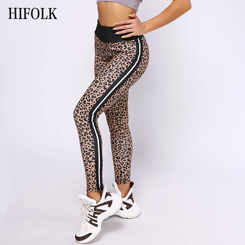 HIFOLK Leopard Leggings Women Sexy Skinny Trousers High Waist Push Up Fitness legging Female Activewear Pants Polyester Leggins