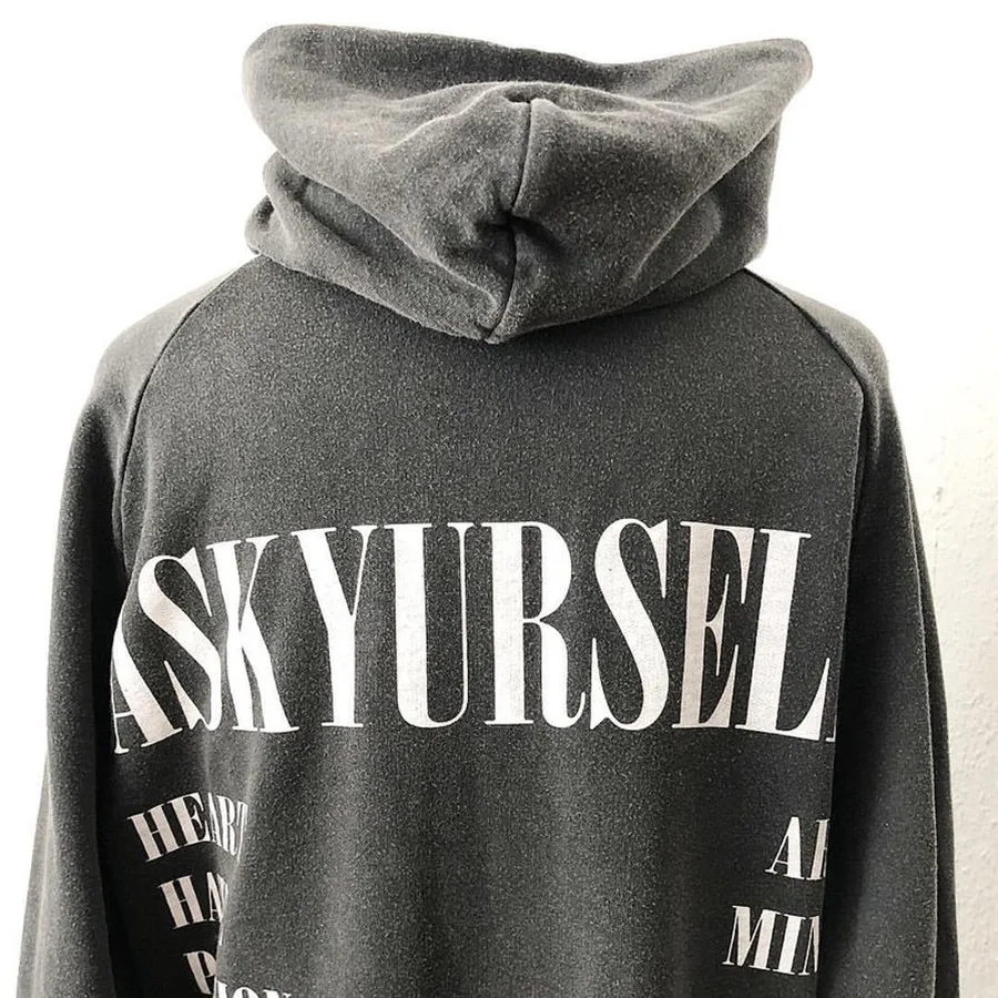 

Askyurself Vintage Classic Hoodie Hoody Men Women 1:1 Best-Quality AYS Pullover Washed old Oversize Askyurself Sweatshirt