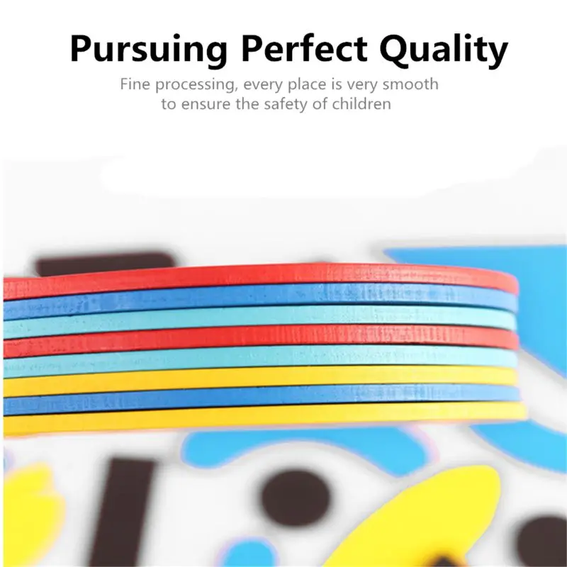 

Wooden Pattern Blocks - Tangram Shape Puzzle Set Color Sorting Stacking Game