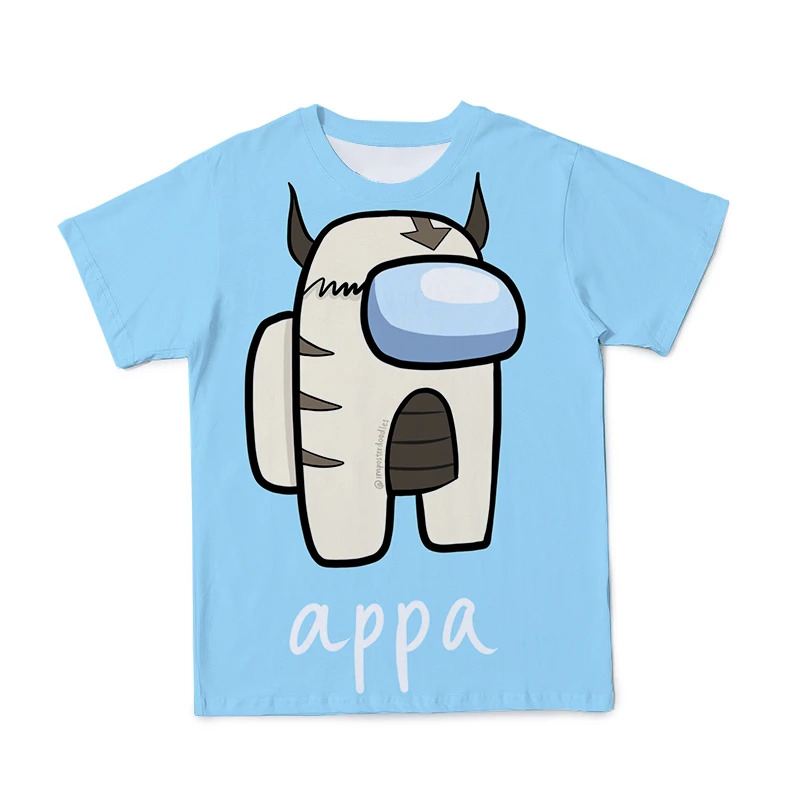 

Summer Funny kawaii Children New Game Cartoon Harajuku Impostor Graphic T-shirt Short Sleeve Cartoon Boy/Girl T-shirt Games