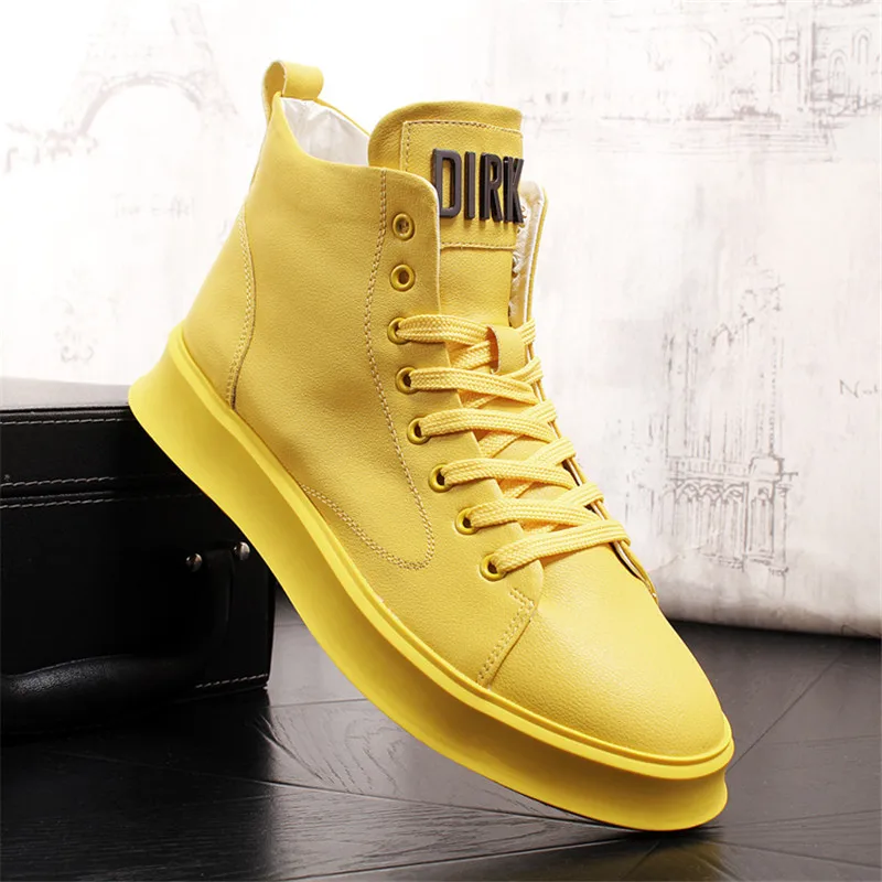 Высококачественная модная мужская обувь с высоким верхом в британском стиле