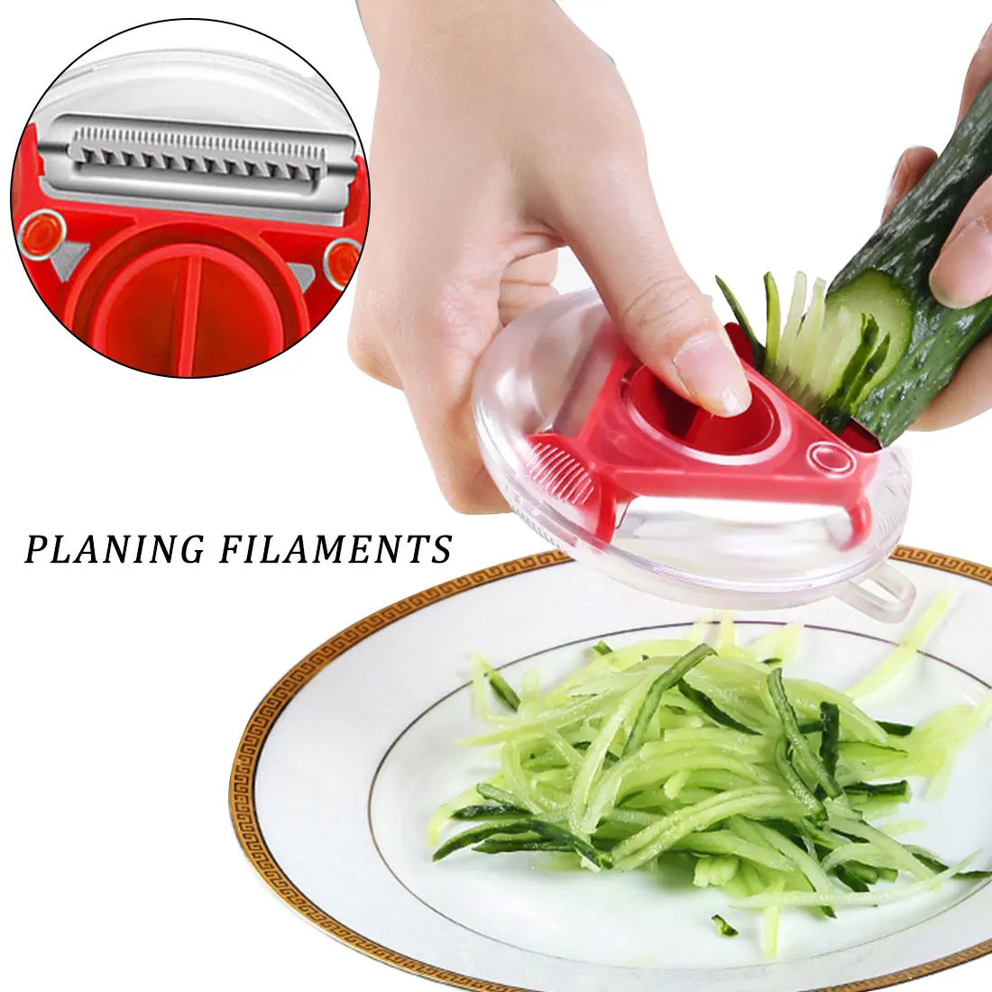 

Magic Trio Peeler Set Slicer Stainless Steel Peeler Shredder Julienne Cutter Multi Peel Blade Zesters Grater Kitchen Tool