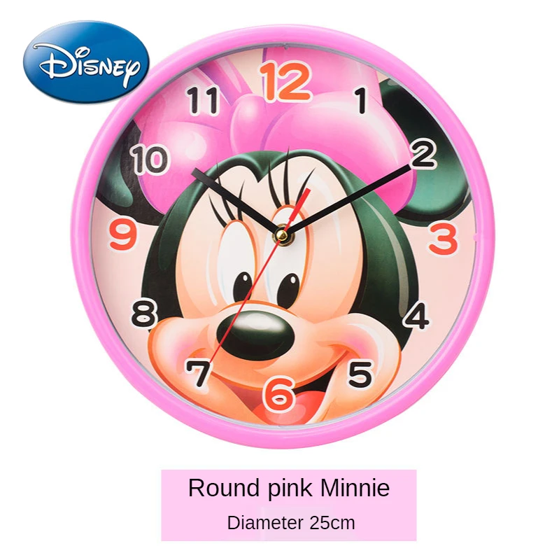 

Disney Mickey Mouse Minnie Cartoon Clock Wall Clock Living Room Bedroom Wall Watch Clock Children Silent Quartz Clock