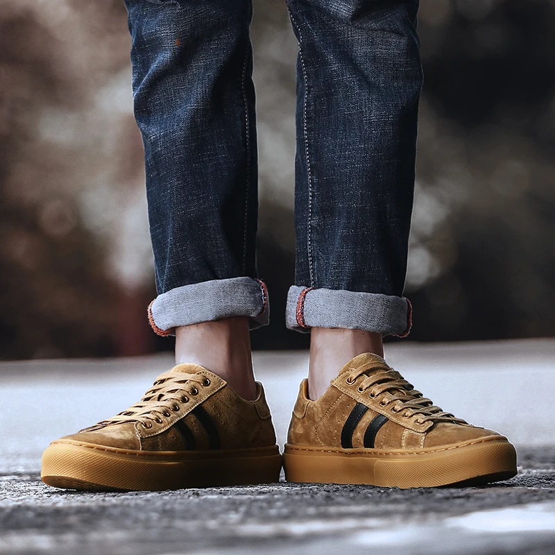 Valstone/мужская повседневная обувь из натуральной кожи Мягкие дышащие кроссовки