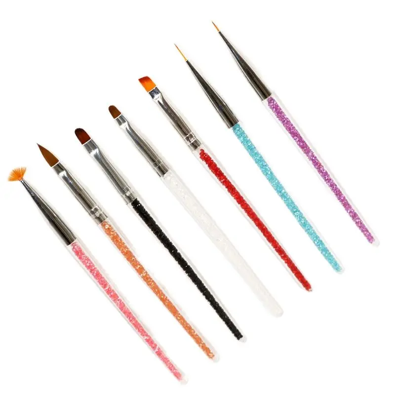 

Набор кистей для дизайна ногтей, 5,51 дюйма, 17 шт./компл.