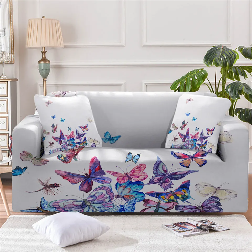 BeddingOutlet чехол-бабочка для диванов фиолетовый чехол на диван гостиной красочный