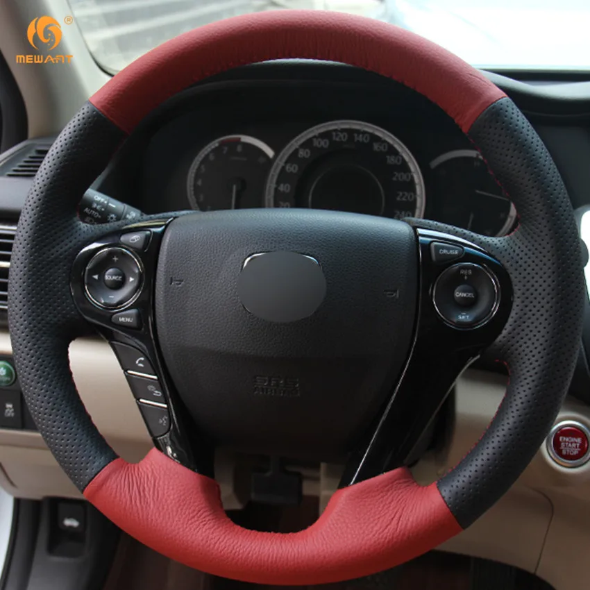 MEWANT черно красная оригинальная кожа фотодетали для Honda Accord 9 Odyssey Crosstour 2013 2016 Pilot 2017