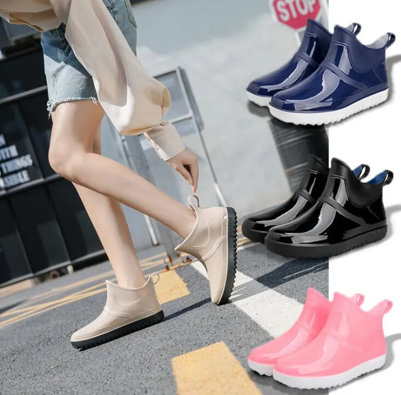 Плюшевые дождевые сапоги HQFZO для женщин и взрослых модная водонепроницаемая