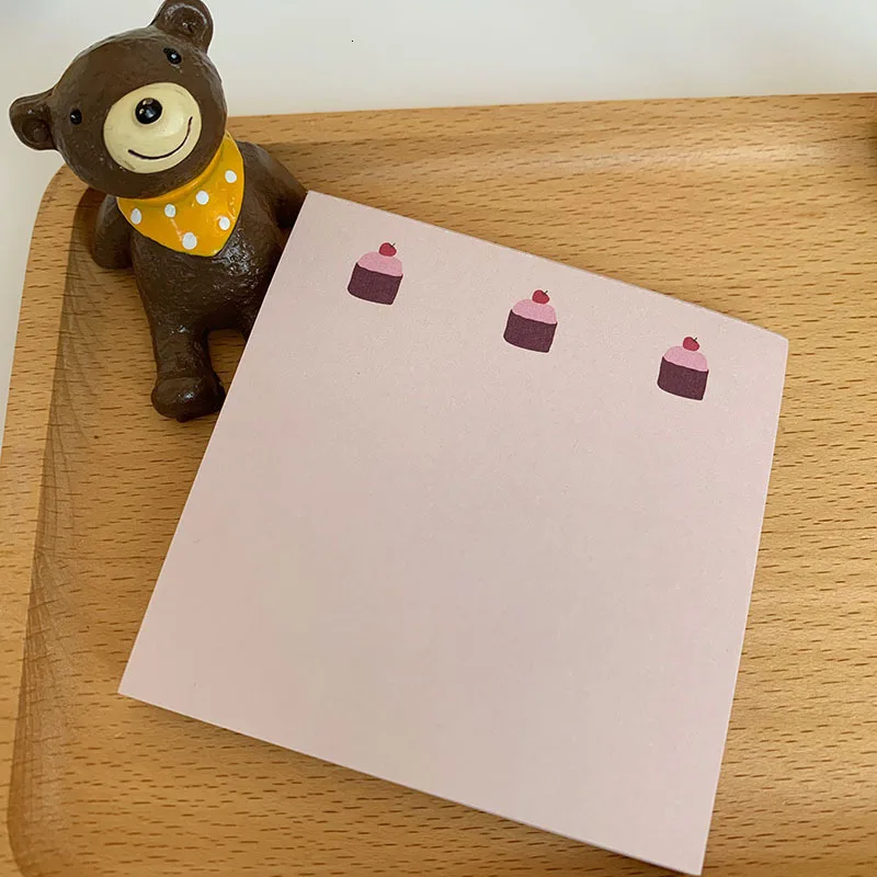 

SIXONE 50 Sheets Ins Cute Girl Cohesionless Leave Message Paper Student kawaii Memo Pad Hand Account Note Concise Solid Color