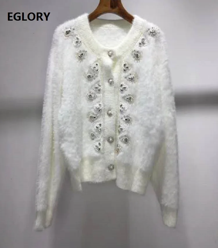 Женский мохеровый кардиган повседневный Вязаный Кардиган с длинным рукавом