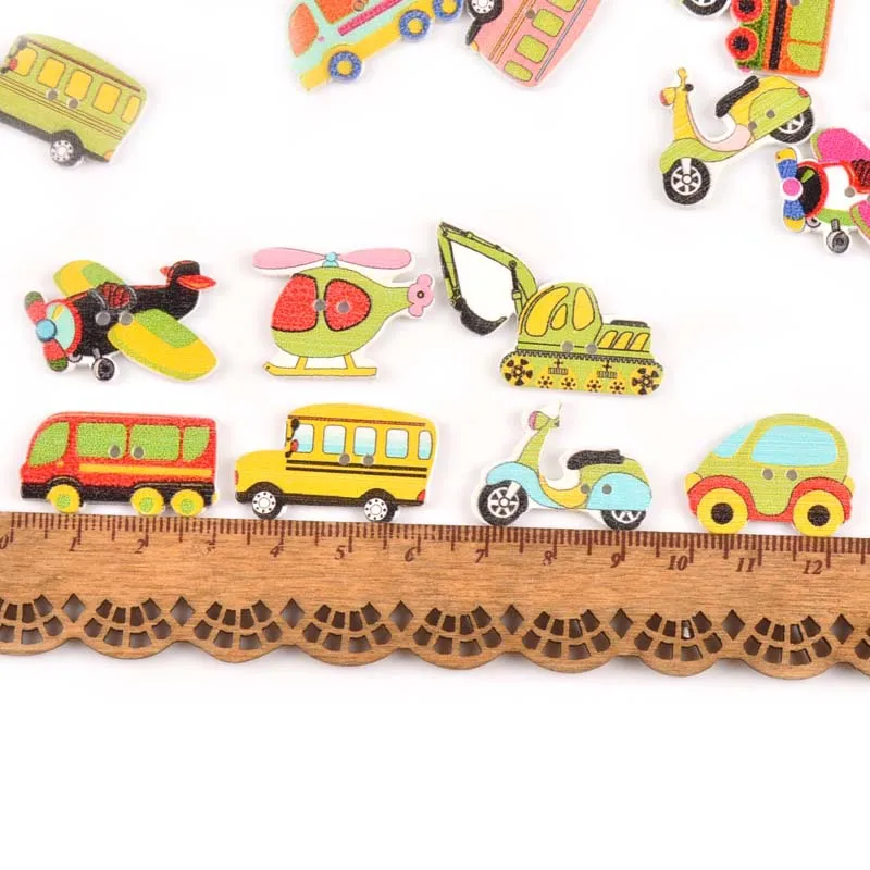 DIY Детская одежда 100 шт. технические деревянные пуговицы для рукоделия