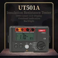 uni t ut501a insulation resistance tester 1000v earth tester insulation resistance megohmmeter 30v750v ac voltmeter lcd backlig