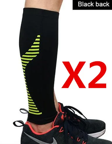 1 pair Black Поддержка ног компрессионный баскетбольный футбольный защитный щиток голени футбольные рукава для голени Молодежный Танец Бег Велоспорт протектор для ног гетры - Цвет: 1 pair Black