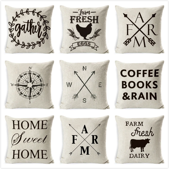 Чехол для подушки спасибо за моей сестры из хлопка и льна квадратная Подушка Decora