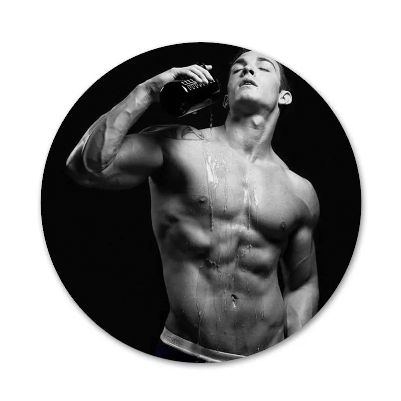 Sexy fitness man Badge Brooch Pin Accessories For Clothes Backpack Decoration gift | Дом и сад