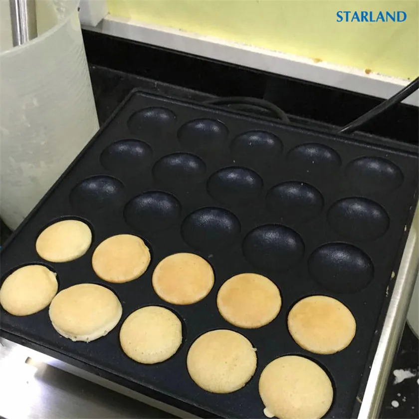 commercial biscuits dutch poffertjes grill mini pancake baking machine electric waffle baker 220v 25 holes free global shipping