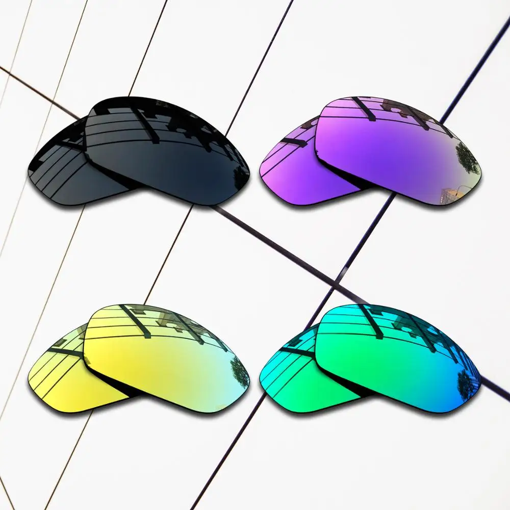 E.O.S 4 Pairs Black & Green & Purple & 24K Gold Polarized Replacement Lenses for Oakley A Wire Sunglasses