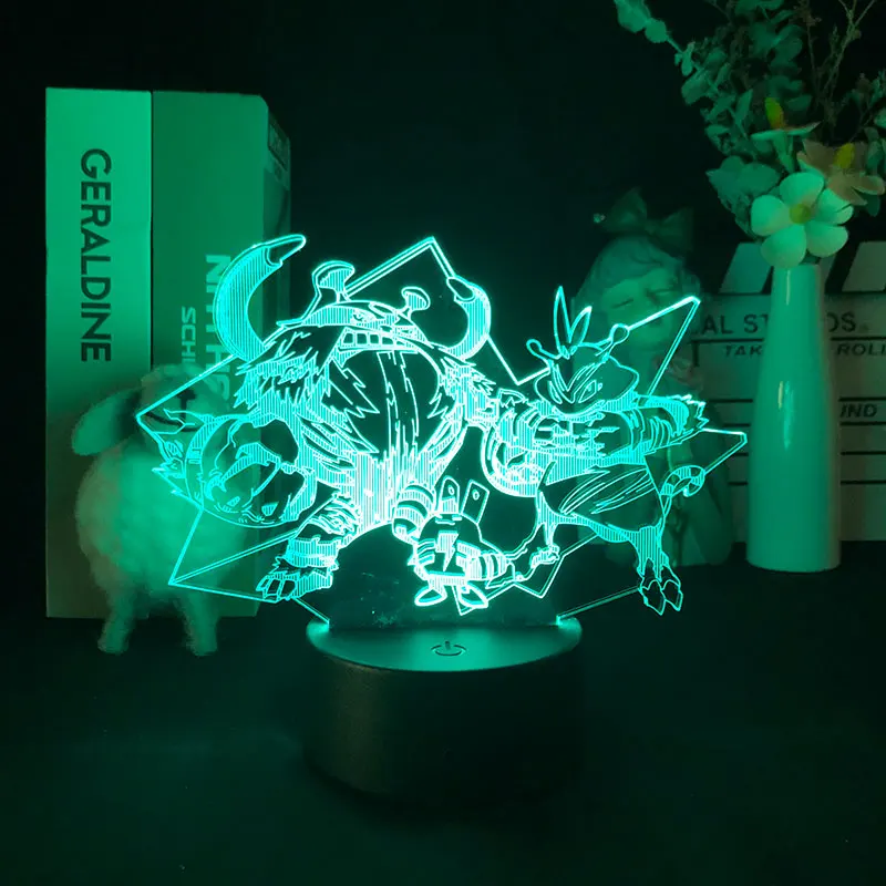 

Alarm Clock Base Light Dropship Delivery Directly Supply Hot Selling Desk 3D Lamp Little Monsters Bright Base Manga Night Light