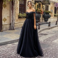 a line floor legnth evening dress 2021 elegant sweetheart off the shoulder tassel backless prom party gowns