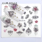 Стикер для ногтей GAM-BELLE, слайдер для художественного украшения, кенгуру, олень, животное, клейкий дизайн, наклейка на воду, маникюрный лак, аксессуары