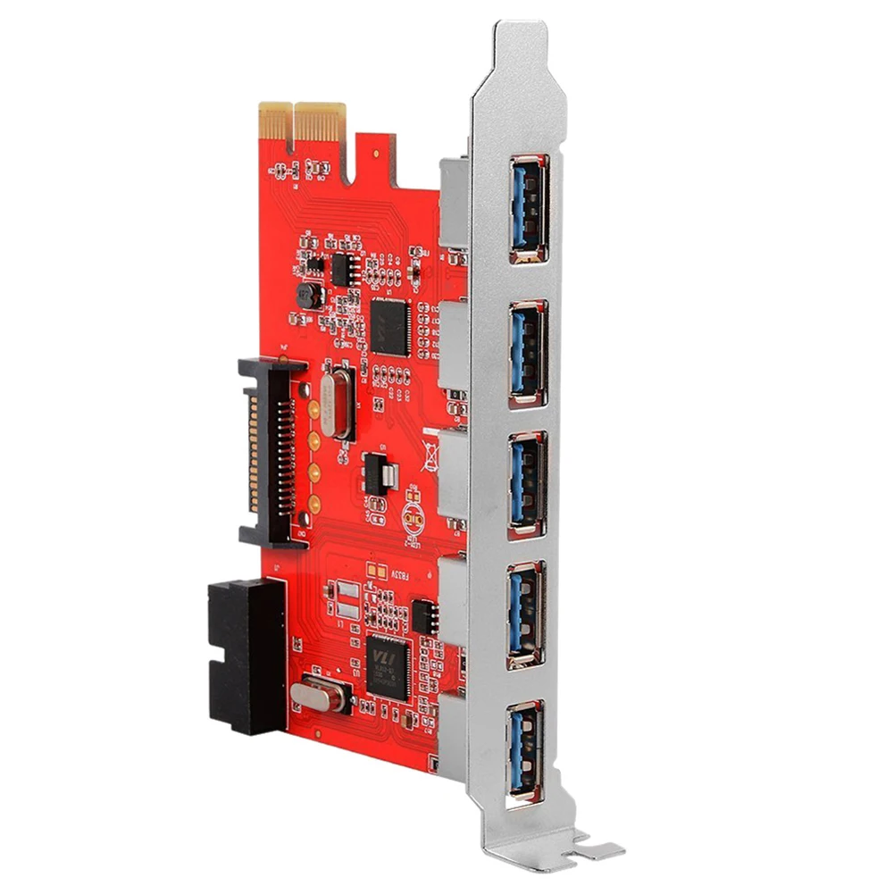 5 портов usb 30 hub pci e add on card controller sata 3 pcie sata3 pciepci e sata cardexpansionmultiplier pci expres