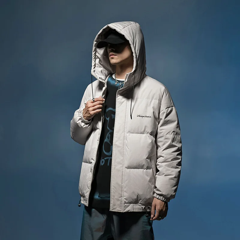 

Cotton Jacket Japanese Men's Clothing 2020 Autumn and Winter New Thick Hooded Cotton Standard Jacket Men's Bread Jacket Down