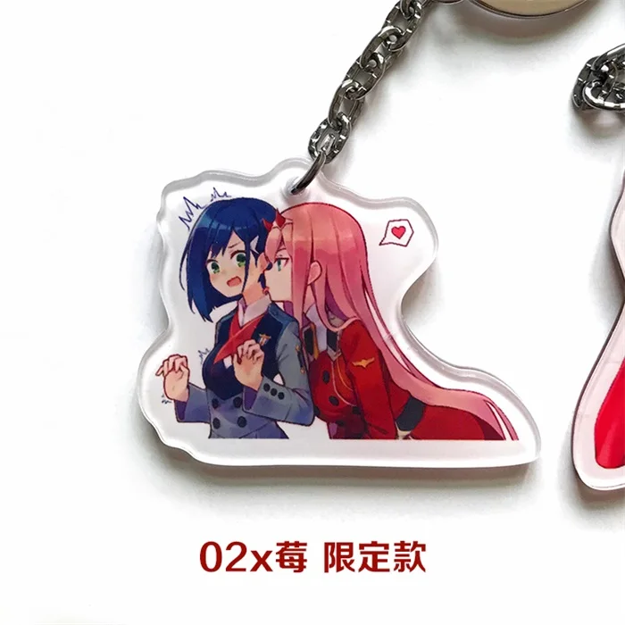 Аниме DARLING in the FRANXX 02 HIRO ZERO два брелка для косплея акриловая фигурка брелок