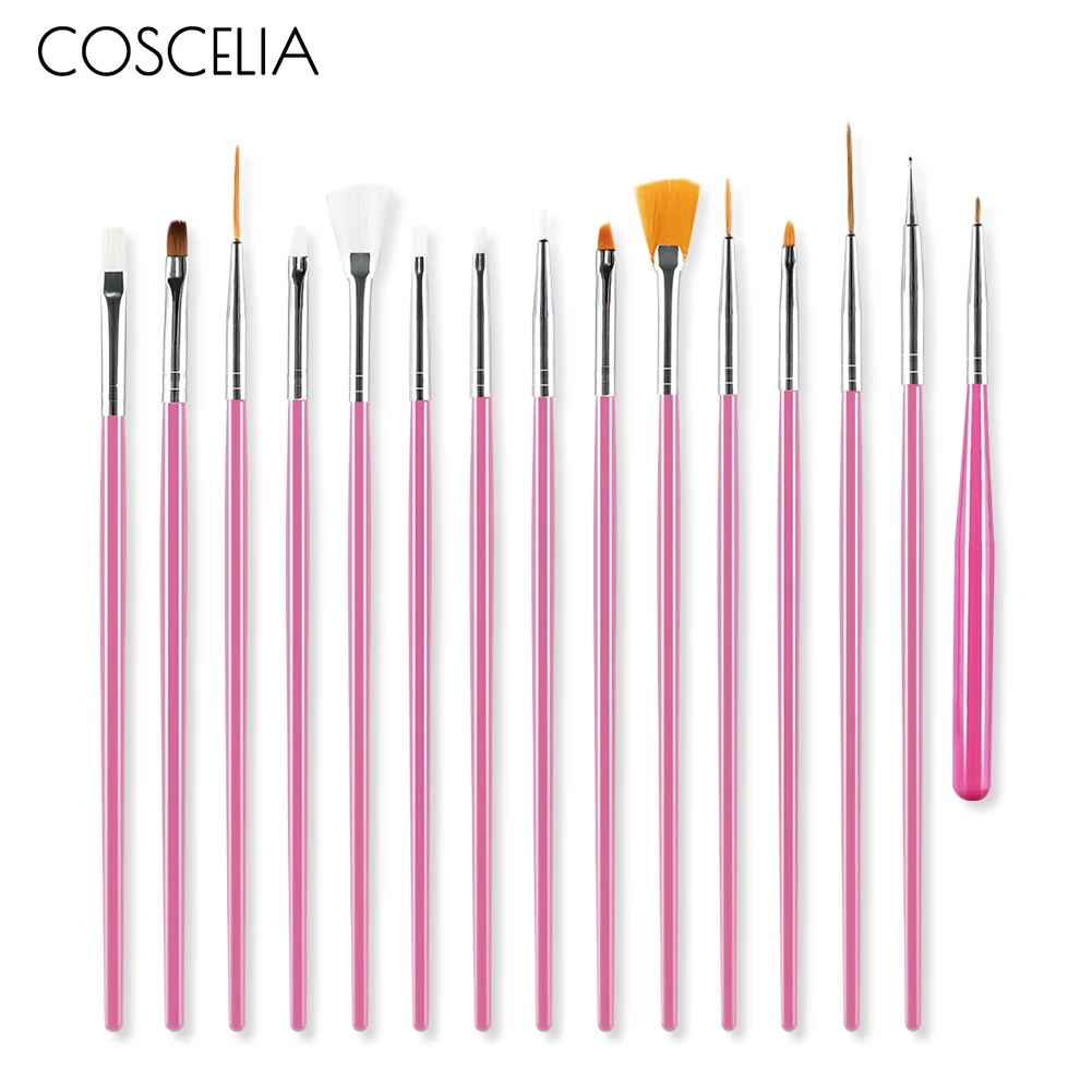 Набор для дизайна ногтей COSCELIA кисточки маникюра инструменты ногтей|Кисти ногтей|