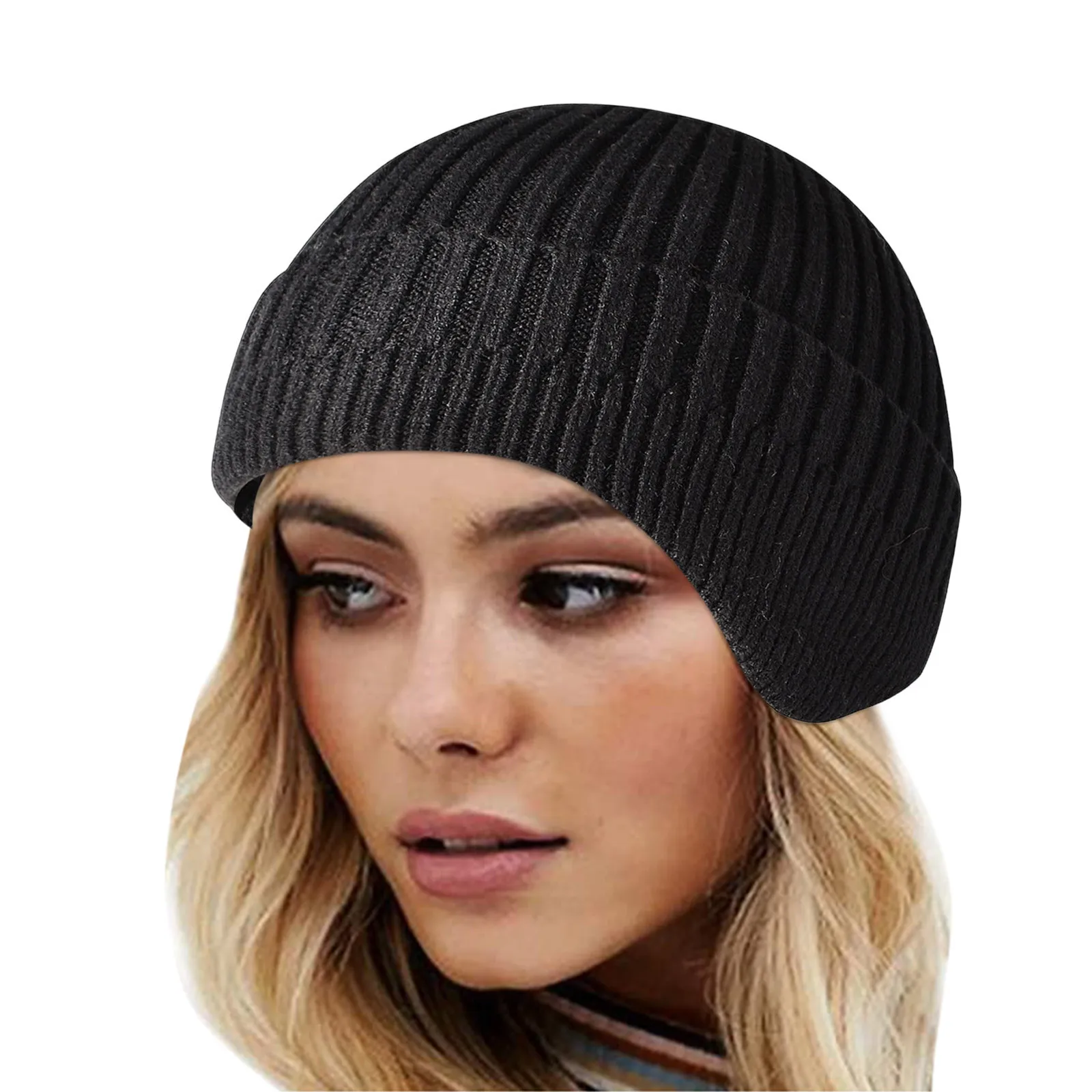 Womens Bomber Hats Female Casual Skullies Winter Knitted Beanie Earflap Hat Warm Knit Skull Cap Men Chapeau Femme | Аксессуары для