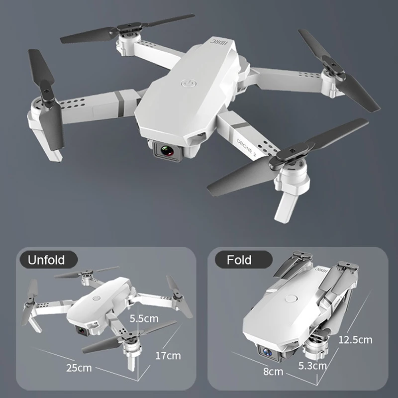

E59 RC Drone 4K HD Camera Profesional Quadrocopter FPV WiFi Real-time Transmission Drone Fixed-Height Folding Aerial Quadcopter