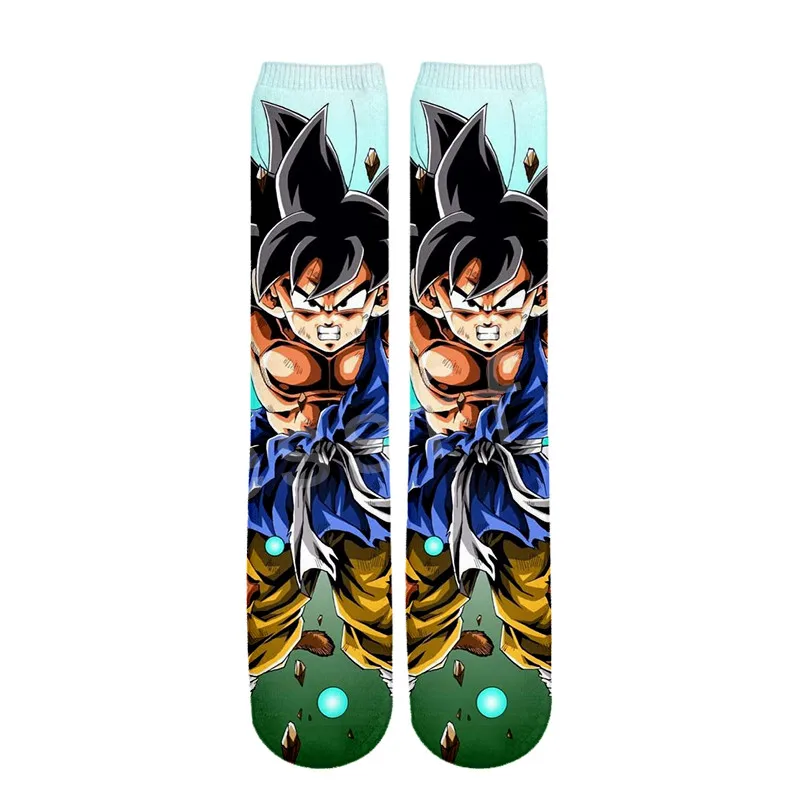 Like pic Tessffel Горячая Аниме Dragon Ball Z Goku Saiyan Harajuku, унисекс, Повседневные детские носки, модель 3D полный с рисунком кролика для мальчиков и девочек/мужские/женские разноцветные безбортные носки S-3 - Цвет: Like pic