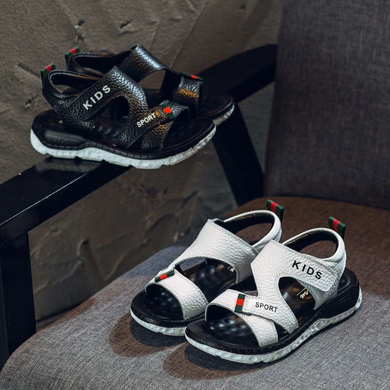 Детская обувь Новинка лета 2021 модные детские сандалии из натуральной кожи для