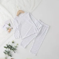 2021 hot selling baby pajamas spring and autumn long sleeved suit polka dot girls trousers two piece home service